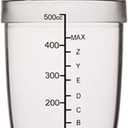 FEOOWV Plastic Cocktail Shaker,Drink Mixer Hand Shaker Cup with Scales,Transparent (1, 17 oz / 500cc)