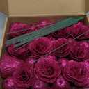 Glitter Flowers,30PCS Artificial Roses with Stems Silk Roses Artificial Flowers for Crafts Wedding Bouquet Home Decoration(Rose Red)