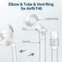 Elbow & Short Tube Replacement Kit for AirFit F40, Includes Vent Ring, Swivel Tubing for Tangle-Free Use, Easy to Attach & Reliable Performance CPAP Supplies