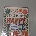 Funnysign Garden Gifts This Is My Happy Place Vintage Tin Sign for Home Garden Patio Yard Decor 8 X 12 Inch(3981)