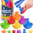 Oomloid Counting Animals Montessori Toys for 3 4 5 Years Old Boys Girls, Preschool Learning Activities Educational Sensory Toys Gifts for Kids Toddlers Ages 3-5, 4-8