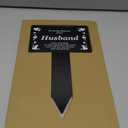 Husband Memorial Stake, Remembrance Plaque - Hearts Border, Black & White