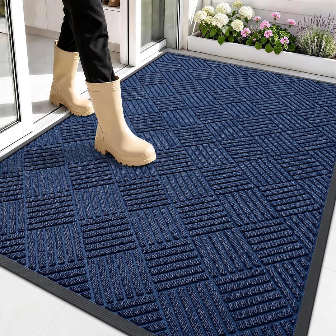 OLANLY Front Door Mat Outside Entrance 59x34, Waterproof Heavy-Duty Doormat