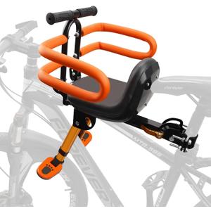 XIEEIX Front Mounted Child Bike Seat, Kids Bike Seat with Guardrail, High Seat Cushion Backrest Mountain Bike Child Bike Seat, Bicycle Child Safety Seat for Children from 1 to 3 Years Old