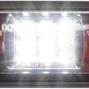 Partsam Eagle-Wing LED 3rd Third Brake Light with Strobe Replacement for F-250 F-350 F-450 F-550 Super Duty 1999-2016, Red/White High Mount Rear Cab Roof Center Tail Cargo Lamp, DOT Compliant