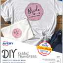 Avery Printable Heat Transfer Paper for Light Fabrics, 8.5" x 11", Inkjet Printer Compatible, 6 Sheets of Iron On Transfer Paper, Great for Custom Shirts, Uniforms, Gifts, and More (3271)