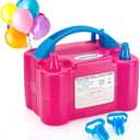 AGPTEK Electric Air Balloon Pump, 110V 600W Rose Red Portable Dual Nozzle Inflator/Blower for Party Decoration