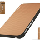 UPWELL Self Inflating Sleeping Pad 4.5" Thickness Camping Mattress with Solid Foam Portable Fast Inflation for Outdoor Double Sleeping Mat Portable Roll Up Bed Brown&Black