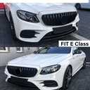 Front Grille Grill For Mercedes Benz W213 E250 E350 E400 2017-2020 (Black)