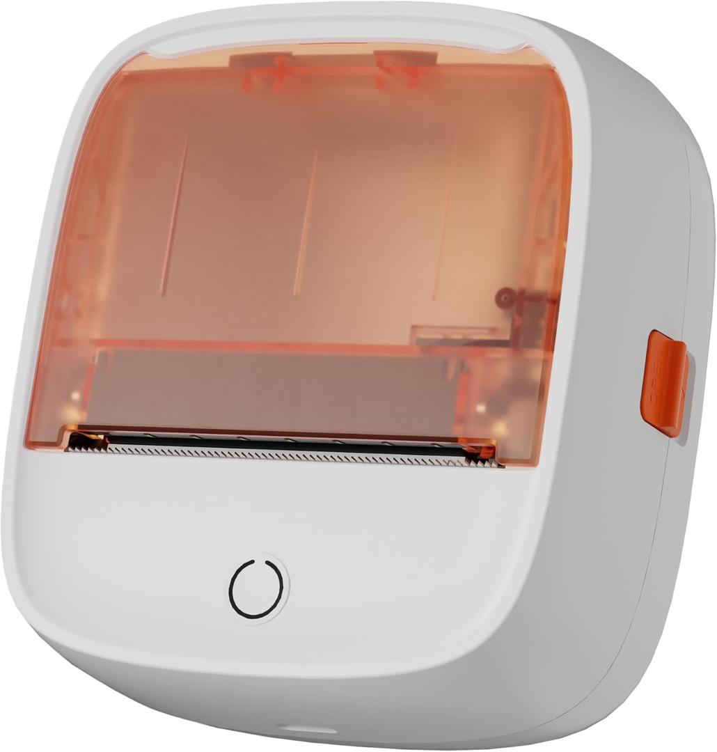 B21 Bluetooth Label Maker, Inkless Label Maker for Home, Kitchen, School and Office Organizations, White, 90 * 98 * 48.3mm