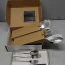 Heavy Duty Silverware Set for 12, 18/10 Stainless Steel, 60 Pieces Silverware Knife Spoon and Fork Set, Dishwasher Safe Flatware Set with Beaded Edge Handle