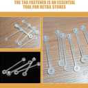 DOITOOL Tag Fasteners Clear Plastic Snap Lock Pins for Retail Clothing Price Tags and Merchandise Security Loops 3.26 Inch 150 Pieces