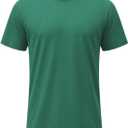 Men's T Shirt, Crew Neck Short Sleeve Shirts, Casual Plain Tshirt Men | Soft Stretch Fabric, Breathable Comfort, Crew Neck Undershirts, Short Sleeve, High Definition Print, Mens T Shirts (Green, XL)