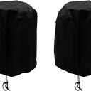 Turbine Vent Cover,ULIFESTAR Oxford Cloth Roof Vent Cover,50.8cm/20" Roof Ventilator with Adjustable Drawstring,Waterproof Turbine Ventilator Protector Hoods Shield Canvas Fit Most Black 2PCS