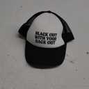 No Brand One Size Black Out with Your Rack Out Funny Sexy - Vintage Retro Style Trucker Cap Hat