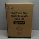 Lullaby 200Pack 16oz Clear Plastic Cups with Dome Lids, Disposable Smoothies Cups Suitable for Ice Cold Drinks Coffee Tea, Ideal for Parties, Holidays