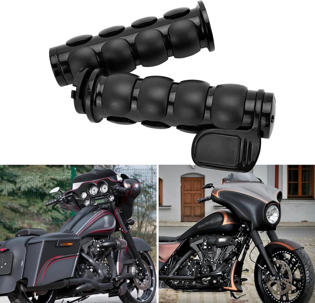 DREAMIZER 25.4MM Motorcycle Handlebar Grips 1 inch Compatible with Honda Shadow Spirit 750 Valkyrie Fury VTX1300 VTX1800 VT400 VT750 VT1100 - Smooth