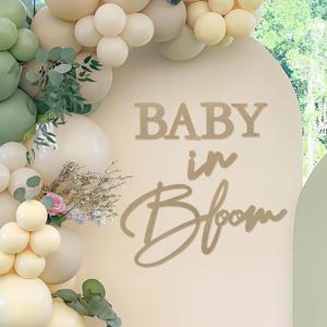 Baby in Bloom Sign, 16x24 Felt Letter Baby Shower Sign Baby in Bloom Party Decor Backdrop for Boy or Girl Baby Shower Gender Reveal 1st Birthday - Gillter Gold