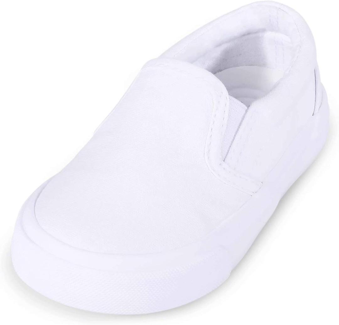 Toddlers Shoes Kids Canvas Sneakers Slip-on Causal Running Tennis Shoes for Boys Girls
