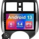 2+32G 9-inch Android 13 Car Stereo for Nissan Versa Note 2014-2018 IPS Touchscreen Screen Car Radio with Carplay & Android Auto Support Backup Camera GPS FM Navi BT SWC