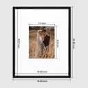 eletecpro 16x20 Signable Picture Frame with Clear Acrylic Cover, Signature Photo Frame with Mat Display 8x10 Photo for Wall Mount, Wedding Guest Book Alternative, Graduation Decoration, Black