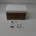 3 Drawers Makeup Organizer - 5 Tier Bathroom Counter Organizers and Storage, Versatile Perfume Vanity Organizer, Ideal for Cosmetic, Large Skincare, Face Mask, Office Supplies, Amber