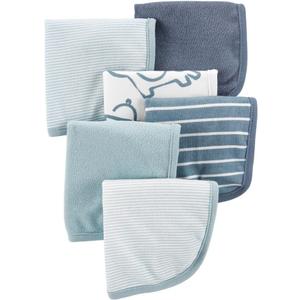 Carter's 6-Pack Washcloths (Blue/Navy/Stripes)