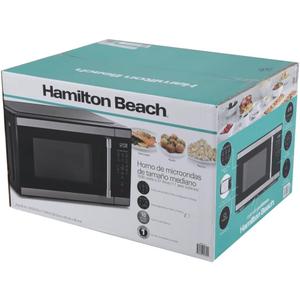 Hamiilton 1.1 Cu ft Countertop Microwave Oven in Stainless Steel, Sensor Cook