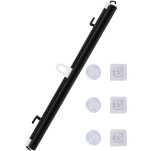 Car Windshield Sunshade Retractable Front Window Visor with 3 Suction Cups and Hooks, Black 45x125cm Vehicle Sun Shade for UV Protection and Heat Insulation, Automotive Interior