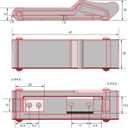 Mudder 12 Pcs Flexible Rubber Draw Latch, Front Storage Rack Rubber Latch for Cooler, Boat Compartment Cargo Box with Stainless Steel Keeper and Bracket