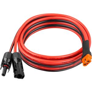 10AWG 10FT Solar to XT60i Extension Cable 3 6 10 35 50 75 100FT Heavy Duty Adapter Cable Connector XT60i Wire for Portable Power Station, Solar Panel, RV, Battery, Renewable energy Applications