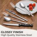 MIAMIO  Cutlery Set Stainless Steel for 6 People / 36-Piece Flatware Set  Includes Knives, Forks, Spoons  Dishwasher Safe (Silver)