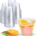Prestee 250-Pack - 9oz Clear Plastic Cups - Durable Disposable Plastic Wine Glasses for Party, Weddings, and Catering - Small Drinking Glasses for Cocktails and Beverages - Heavy-Duty Fruit Punch Cups