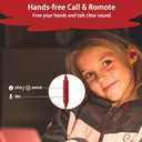 Kids Earbuds with Storage Case for Back to School, Earbuds for Kids in-Ear Headphones of Electronics Wired 3.5mm with Mic Microphone, Lovely Gifts for School Girls and Boys (Steven, Red)