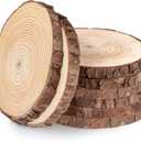 Lemonfilter Natural Wood Slices 8 Pcs 6.3-6.7 Inches Craft Wood Kit Wooden Circles Unfinished Log Wooden Rounds for Arts Crafts Vintage Wedding Ornaments DIY Projects