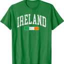 Vintage Ireland Flag Irish Retro Throwback Mens Womens Kids T-Shirt (Green, M)