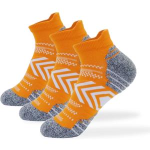 Women's sports socks running comfortable with Cushion anti-bubble 3 pairs low-top high-performance soft socks (7-10)