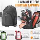 EVERKI Atlas Business 32L Laptop Backpack Travel-Friendly Business & Office, Professional Backpack for Men & Women, Durable Computer Bag with Adjustable Padded Compartment, Fits 13"-17.3", Black