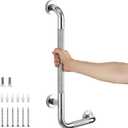 L-Shaped Grab Bars for Shower, 1 Pack, 24 x 12 Inch Stainless Steel, Left
Grab Bars for Bathroom; Diamond-Knurled Anti-Slip Grip; Wall-Mounted Safety Rail for Seniors; Mounting Hardware Included
