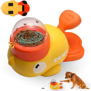 Duck Dog Treat Dispenser Toy - Anti-Slip Interactive Duck Dog Feeder - Slow Puzzle Feeder for IQ Training, Mental Enrichment for Small, Medium & Large Dogs