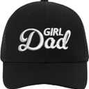 Girl Dad Hat Gifts for Dad Trucker Hats Fathers Day Hat Mesh Baseball Cap Mens Birthday Gift (Black)