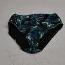 Tempt Me Women's High Waisted Bikini Bottom Tummy Control Ruched Bathing Suit Swim Bottom (Large, Green Leaf)