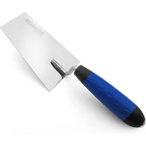 HOGARD 5 1/2" Margin Trowel Premium | Made of Stainless Steel | Flat Masonry Hand Trowel Tool with Soft Grip Handle | The Best Bucket Trowel Concrete Tool.