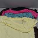 Real Essentials 5 Pack: Women's Short Sleeve Active Workout T-Shirts - Dry Fit Gym Tops  Large