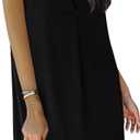 ANFTFH Women's Sleeveless Dresses 2026 V Neck Casual Trendy Dresses (Black, M)