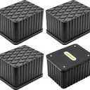 Rubber Blocks for Car Lift, 4 Pack Car Lift Pads 6.3" x 4.7" x 4", Reinforced Surface Lift Blocks Resist Cuts & Wear, Anti-Slip Auto Lift Pads for Lifted Trucks, Jeeps, Off-Road Vehicles