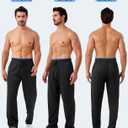 Mens Sweatpants with Zipper Pockets 5 Pack Mens Joggers for Men Open Bottom Mesh Athletic Pants for Workout,Running (L)