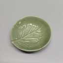 VINCOMIC Leaf Ceramic Ring Dish, Decorative Trinket Jewelry Dish, Christmas Birthday Wedding Gifts for Women, Green