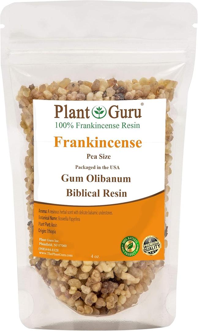 Frankincense Resin Pea Size 4 oz. Boswellia Papyrifera 100% Pure Natural Gum Aromatic Rock Incense