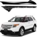 Windshield Pillar Trim Panel Molding Compatible with Ford Explorer 2011-2019 Replaces BB5Z7803136AA BB5Z-7803136-AB 926-450 (Left, Gloss Black)